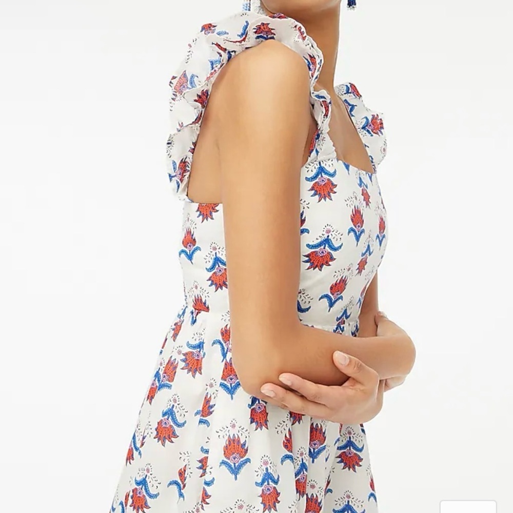 100% Cotton J Crew Square Neck Midi Dress - image 2